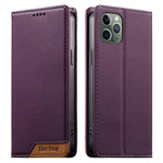 Dierfeng Splicing Strong Magnetic RFID Vegan Leather Phone Case, For iPhone 11 Pro Max, For iPhone 11, For iPhone 11 Pro, For iPhone X / XS, For iPhone XR, For iPhone XS Max, For iPhone 8 Plus / 7 Plus