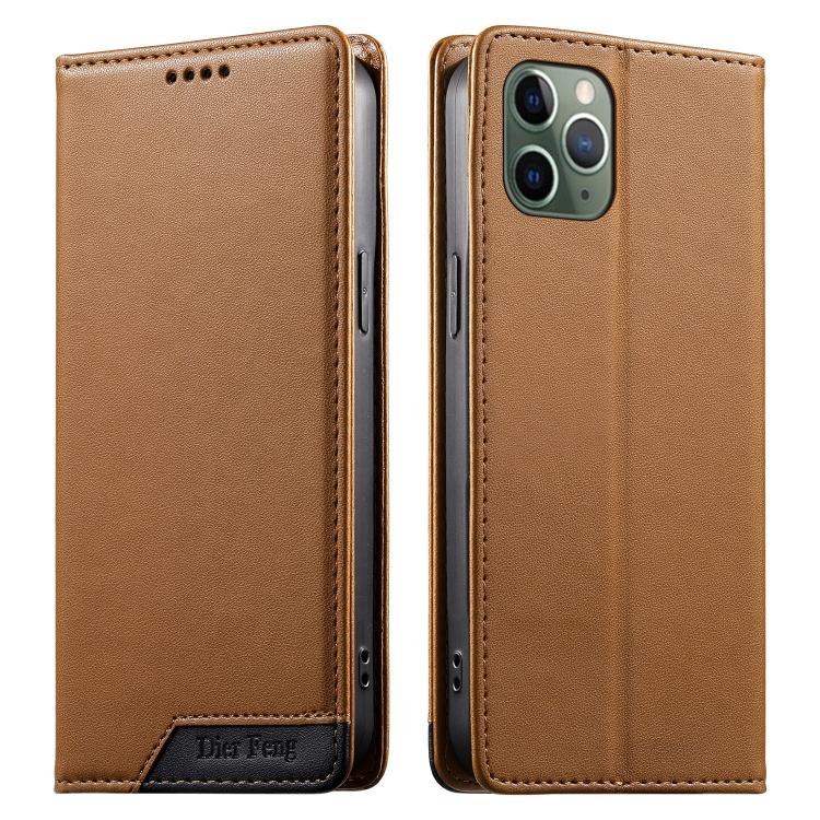 Dierfeng Splicing Strong Magnetic RFID Vegan Leather Phone Case, For iPhone 11 Pro Max, For iPhone 11, For iPhone 11 Pro, For iPhone X / XS, For iPhone XR, For iPhone XS Max, For iPhone 8 Plus / 7 Plus