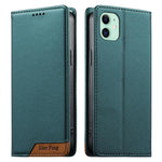 Dierfeng Splicing Strong Magnetic RFID Vegan Leather Phone Case, For iPhone 11 Pro Max, For iPhone 11, For iPhone 11 Pro, For iPhone X / XS, For iPhone XR, For iPhone XS Max, For iPhone 8 Plus / 7 Plus