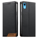 Dierfeng Splicing Strong Magnetic RFID Vegan Leather Phone Case, For iPhone 11 Pro Max, For iPhone 11, For iPhone 11 Pro, For iPhone X / XS, For iPhone XR, For iPhone XS Max, For iPhone 8 Plus / 7 Plus
