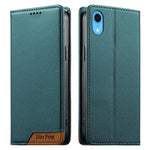 Dierfeng Splicing Strong Magnetic RFID Vegan Leather Phone Case, For iPhone 11 Pro Max, For iPhone 11, For iPhone 11 Pro, For iPhone X / XS, For iPhone XR, For iPhone XS Max, For iPhone 8 Plus / 7 Plus