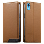 Dierfeng Splicing Strong Magnetic RFID Vegan Leather Phone Case, For iPhone 11 Pro Max, For iPhone 11, For iPhone 11 Pro, For iPhone X / XS, For iPhone XR, For iPhone XS Max, For iPhone 8 Plus / 7 Plus