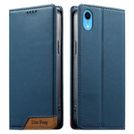 Dierfeng Splicing Strong Magnetic RFID Vegan Leather Phone Case, For iPhone 11 Pro Max, For iPhone 11, For iPhone 11 Pro, For iPhone X / XS, For iPhone XR, For iPhone XS Max, For iPhone 8 Plus / 7 Plus