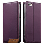Dierfeng Splicing Strong Magnetic RFID Vegan Leather Phone Case, For iPhone 11 Pro Max, For iPhone 11, For iPhone 11 Pro, For iPhone X / XS, For iPhone XR, For iPhone XS Max, For iPhone 8 Plus / 7 Plus