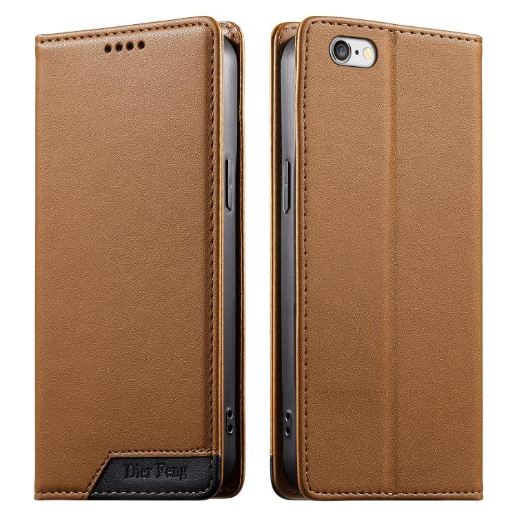 Dierfeng Splicing Strong Magnetic RFID Vegan Leather Phone Case, For iPhone 11 Pro Max, For iPhone 11, For iPhone 11 Pro, For iPhone X / XS, For iPhone XR, For iPhone XS Max, For iPhone 8 Plus / 7 Plus