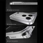 Luxury Leather-Texture Magnetic Metal Phone Case with Spring Buckle, For iPhone 17 Pro Max, For iPhone 17 Pro