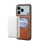 Denior A09 Crocodile Texture PU Vegan Leather Magnetic Phone Case, For iPhone 17 Pro Max, For iPhone 17 Pro