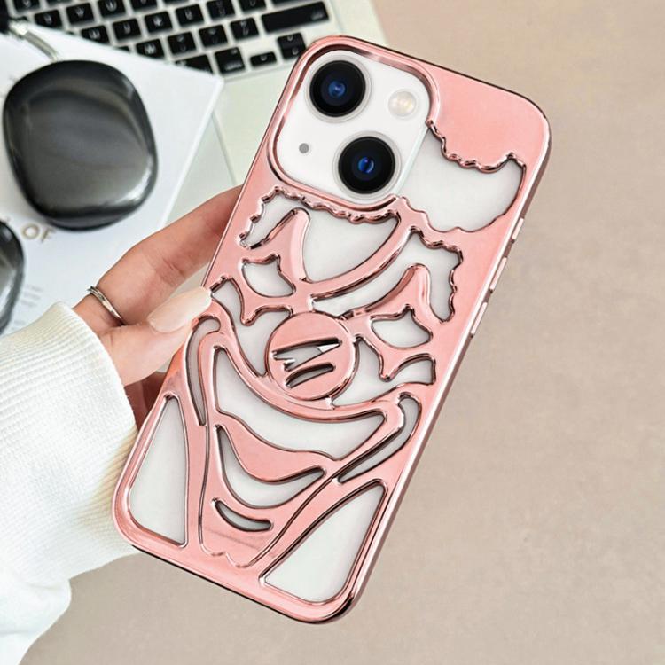 Electroplated Hollow Out Clown Heat Dissipation TPU Phone Case, For iPhone 15 Pro Max, For iPhone 15 Pro, For iPhone 15, For iPhone 14, For iPhone 14 Pro, For iPhone 14 Pro Max