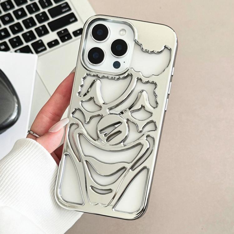 Electroplated Hollow Out Clown Heat Dissipation TPU Phone Case, For iPhone 15 Pro Max, For iPhone 15 Pro, For iPhone 15, For iPhone 14, For iPhone 14 Pro, For iPhone 14 Pro Max
