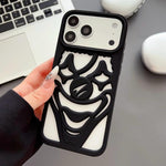 Oil Spraying Hollow Out Clown Heat Dissipation TPU Phone Case, For iPhone 17 Pro Max, For iPhone 17 Pro, For iPhone 17, For iPhone 16 Pro Max, For iPhone 16 Pro, For iPhone 16