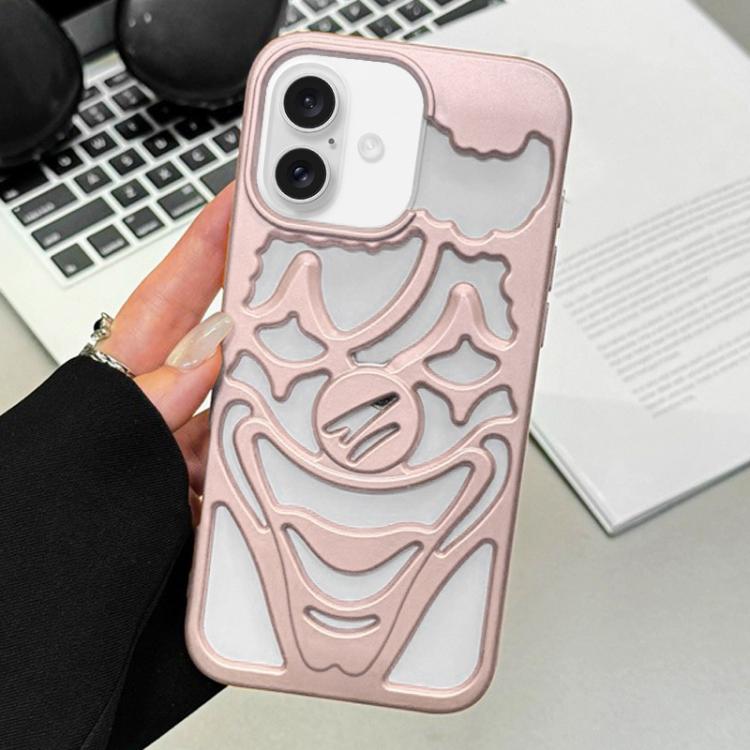 Oil Spraying Hollow Out Clown Heat Dissipation TPU Phone Case, For iPhone 17 Pro Max, For iPhone 17 Pro, For iPhone 17, For iPhone 16 Pro Max, For iPhone 16 Pro, For iPhone 16