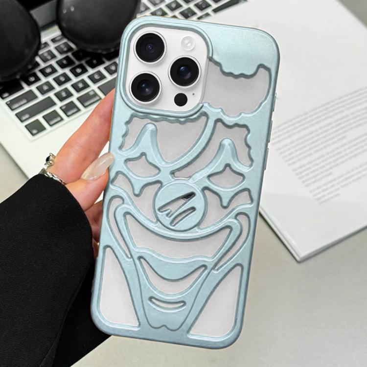 Oil Spraying Hollow Out Clown Heat Dissipation TPU Phone Case, For iPhone 17 Pro Max, For iPhone 17 Pro, For iPhone 17, For iPhone 16 Pro Max, For iPhone 16 Pro, For iPhone 16