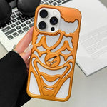 Oil Spraying Hollow Out Clown Heat Dissipation TPU Phone Case, For iPhone 15 Pro Max, For iPhone 15 Pro, For iPhone 15, For iPhone 14, For iPhone 14 Pro, For iPhone 14 Pro Max