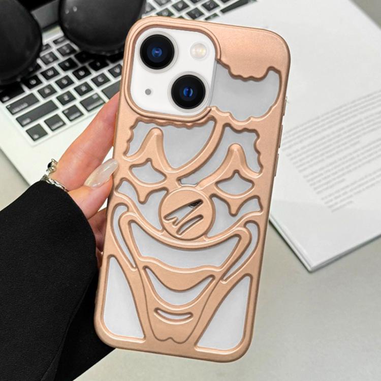 Oil Spraying Hollow Out Clown Heat Dissipation TPU Phone Case, For iPhone 15 Pro Max, For iPhone 15 Pro, For iPhone 15, For iPhone 14, For iPhone 14 Pro, For iPhone 14 Pro Max