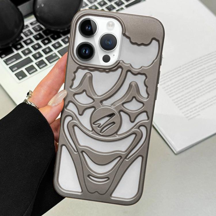 Oil Spraying Hollow Out Clown Heat Dissipation TPU Phone Case, For iPhone 15 Pro Max, For iPhone 15 Pro, For iPhone 15, For iPhone 14, For iPhone 14 Pro, For iPhone 14 Pro Max
