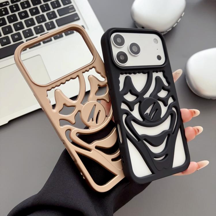 Oil Spraying Hollow Out Clown Heat Dissipation TPU Phone Case, For iPhone 15 Pro Max, For iPhone 15 Pro, For iPhone 15, For iPhone 14, For iPhone 14 Pro, For iPhone 14 Pro Max