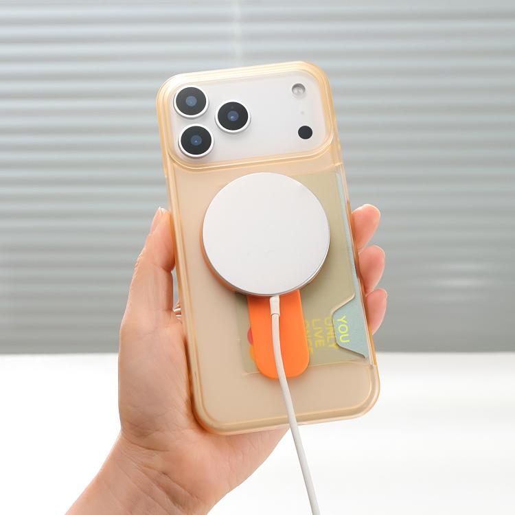 Translucent Holder Card Slot Magnetic Phone Case, For iPhone 17 Pro Max, For iPhone 17 Pro, For iPhone 17, For iPhone Air, For iPhone 16 Pro Max, For iPhone 16 Pro, For iPhone 16, For iPhone 15 Pro Max