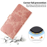 Sunflower Embossed Vegan Leather Phone Case with Small Black Rope, For iPhone 14, For iPhone 14 Pro, For iPhone 14 Pro Max, For iPhone 13 Pro Max, For iPhone 13 Pro, For iPhone 13, For iPhone 12 / 12 Pro, For iPhone 12 Pro Max