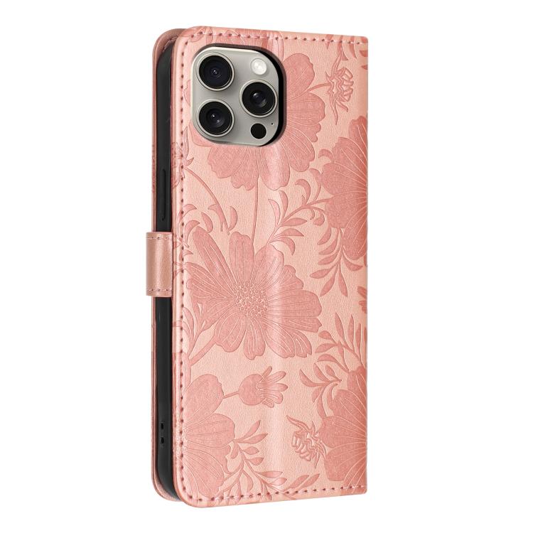 Sunflower Embossed Vegan Leather Phone Case with Small Black Rope, For iPhone 14 Pro Max, For iPhone 13 Pro Max, For iPhone 13 Pro, For iPhone 13, For iPhone 12 / 12 Pro, For iPhone 12 Pro Max, For iPhone 11 Pro Max, For iPhone 11