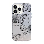 Butterfly Pattern Silver Plating PC Hybrid TPU Phone Case, For iPhone 12 mini, For iPhone 11 Pro Max, For iPhone 11, For iPhone 11 Pro, For iPhone XS / X, For iPhone XR