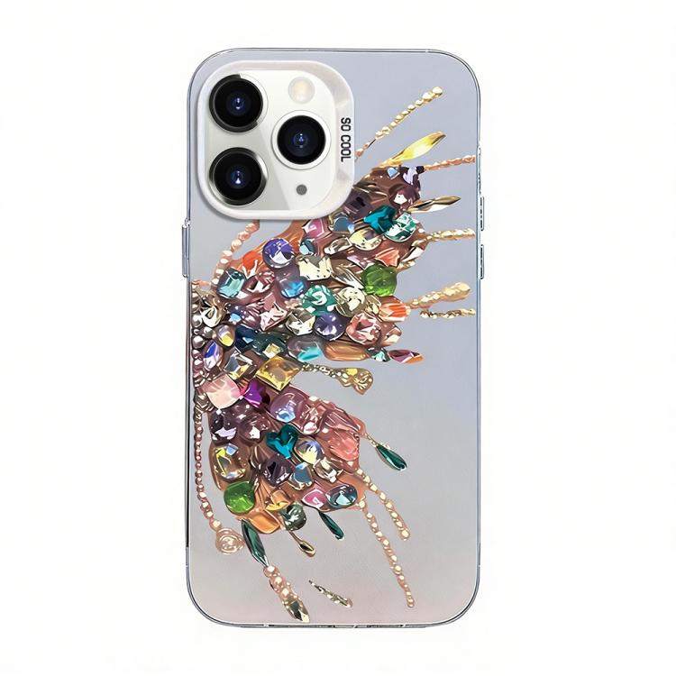 Butterfly Pattern Silver Plating PC Hybrid TPU Phone Case, For iPhone 12 mini, For iPhone 11 Pro Max, For iPhone 11, For iPhone 11 Pro, For iPhone XS / X, For iPhone XR