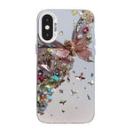 Butterfly Pattern Silver Plating PC Hybrid TPU Phone Case, For iPhone 12 mini, For iPhone 11 Pro Max, For iPhone 11, For iPhone 11 Pro, For iPhone XS / X, For iPhone XR