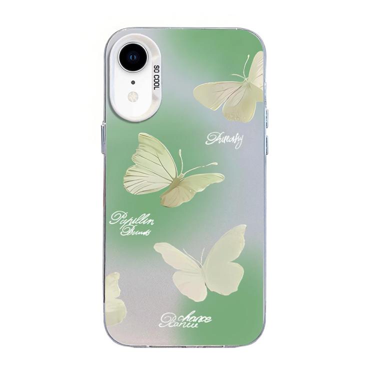 Butterfly Pattern Silver Plating PC Hybrid TPU Phone Case, For iPhone 12 mini, For iPhone 11 Pro Max, For iPhone 11, For iPhone 11 Pro, For iPhone XS / X, For iPhone XR