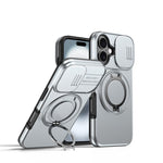 Camera Sliding Shield Magnetic Rotation Holder Phone Case, For iPhone 17 Pro Max, For iPhone 17 Pro, For iPhone 17, For iPhone Air, For iPhone 16 Pro Max, For iPhone 16 Pro