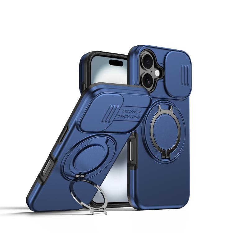 Camera Sliding Shield Magnetic Rotation Holder Phone Case, For iPhone 16 Plus, For iPhone 16, For iPhone 15 Pro Max, For iPhone 15 Pro, For iPhone 15 Plus / 14 Plus, For iPhone 15