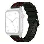 xDfind Flame Hybrid Nylon Braid Silicone Watch Band, For Apple Watch 42 / 44 / 45 / 46 / 49mm, For Apple Watch 38 / 40 / 41 / S11 42mm