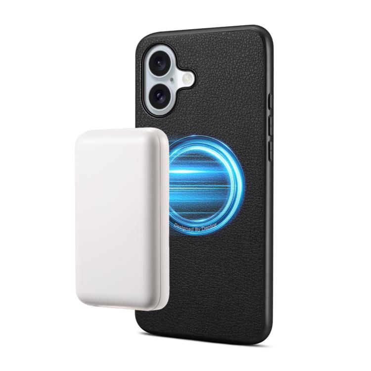 Denior A08 PU Vegan Leather Calfskin Texture Magnetic Phone Case, For iPhone 17 Pro Max, For iPhone 17 Pro, For iPhone 17, For iPhone Air