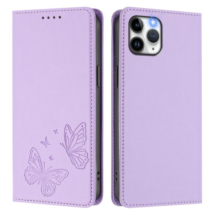 Strong Magnetic Dual Butterfly RFID Vegan Leather Phone Case, For iPhone 12 Pro Max, For iPhone 11 Pro Max, For iPhone 11, For iPhone 11 Pro