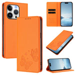 Strong Magnetic Dual Butterfly RFID Vegan Leather Phone Case, For iPhone Air, For iPhone 16 Pro Max, For iPhone 16 Pro, For iPhone 16 Plus