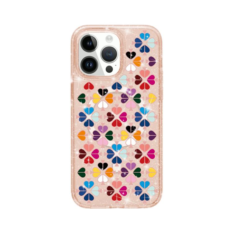 Glittering Crystal Red Heart Pattern Magnetic Phone Case, For iPhone 15, For iPhone 14 Plus, For iPhone 14, For iPhone 14 Pro, For iPhone 14 Pro Max, For iPhone 13 Pro Max, For iPhone 13 Pro, For iPhone 13