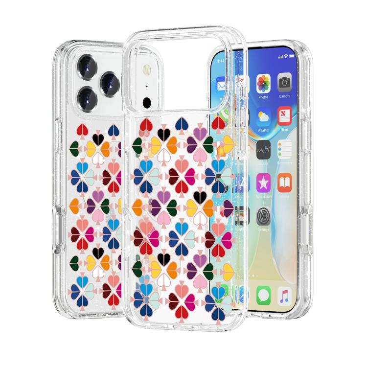 Glittering Crystal Red Heart Pattern Magnetic Phone Case, For iPhone 17 Pro Max, For iPhone 17 Pro