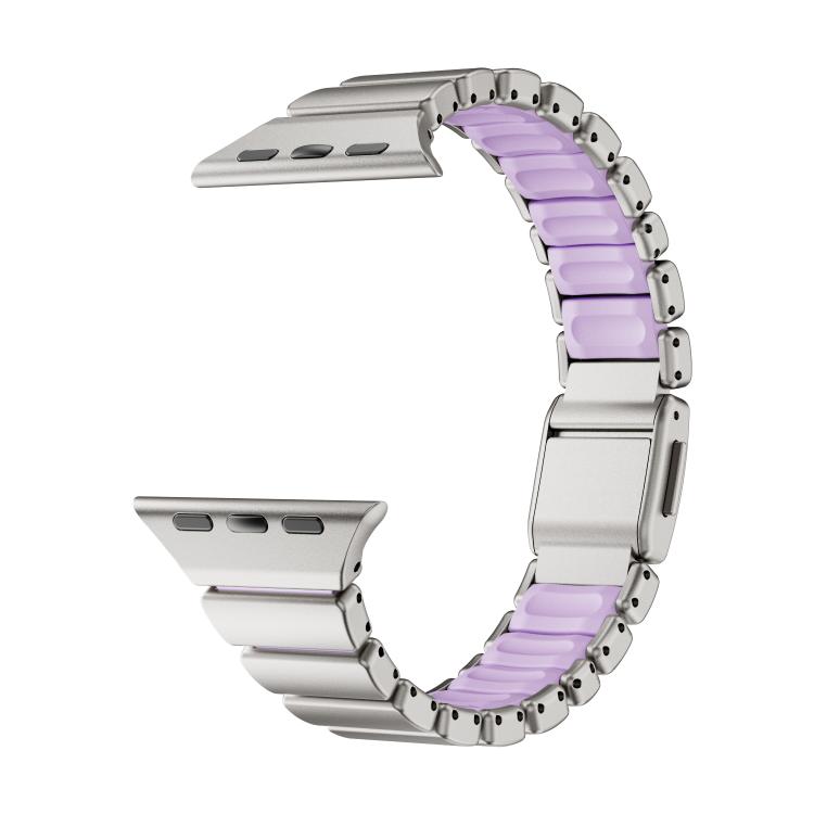 One-bead Waist Stainless Steel Norman Buckle Magnetic Watch Band, For Apple Watch 46mm / 49mm / 45mm / 44mm, For Apple Watch 42mm / 41mm / 40mm / 38mm