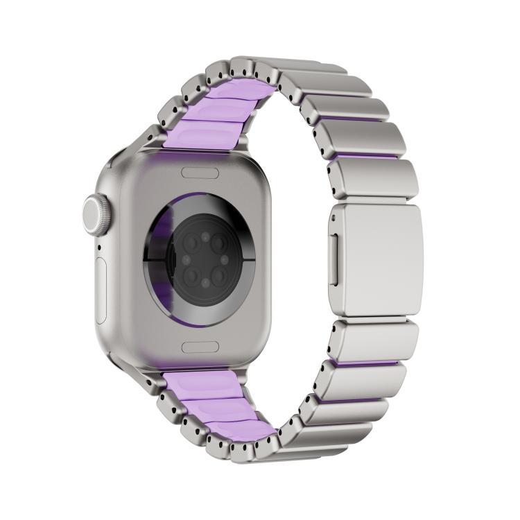 One-bead Waist Stainless Steel Norman Buckle Magnetic Watch Band, For Apple Watch 46mm / 49mm / 45mm / 44mm, For Apple Watch 42mm / 41mm / 40mm / 38mm