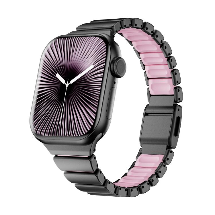One-bead Waist Stainless Steel Norman Buckle Magnetic Watch Band, For Apple Watch 46mm / 49mm / 45mm / 44mm, For Apple Watch 42mm / 41mm / 40mm / 38mm