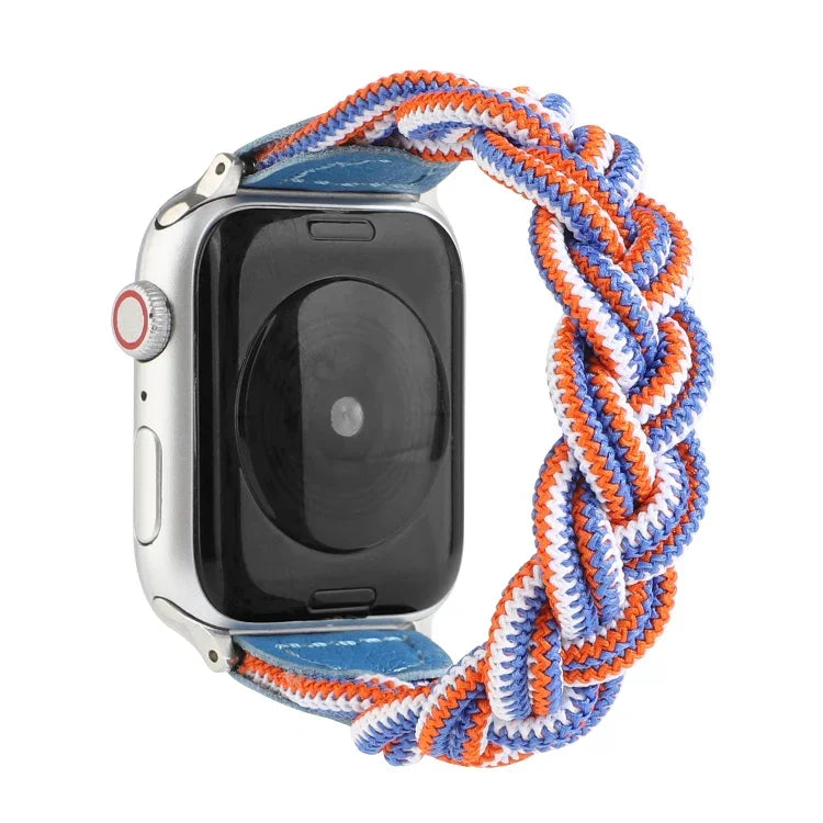 Elastic Woven Watchband For Apple Watch Series 6 & SE & 5 & 4 40mm / 3 & 2 & 1 38mm, 160mm