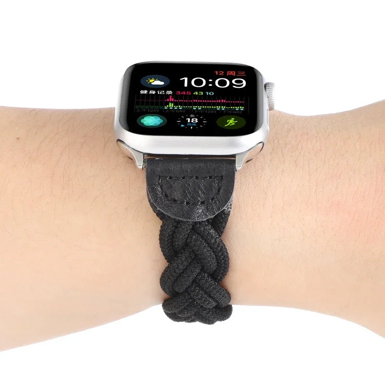 Elastic Woven Watchband For Apple Watch Series 6 & SE & 5 & 4 44mm / 3 & 2 & 1 42mm, 160mm