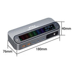 YMX-LCD470W 470W 3xType-C and 2xUSB GaN Smart Digital Display Multi-Function Charger with Type-C Retractable Cable, AU Plug, EU Plug, UK Plug, US Plug