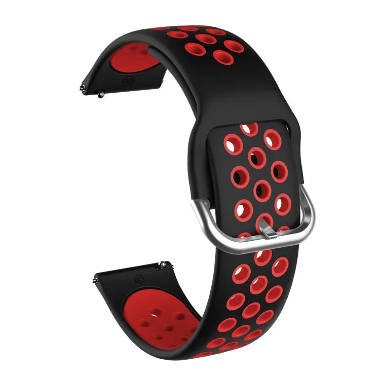For Samsung Galaxy Watch Active2 44mm Two-color Silicone Replacement Strap Watchband