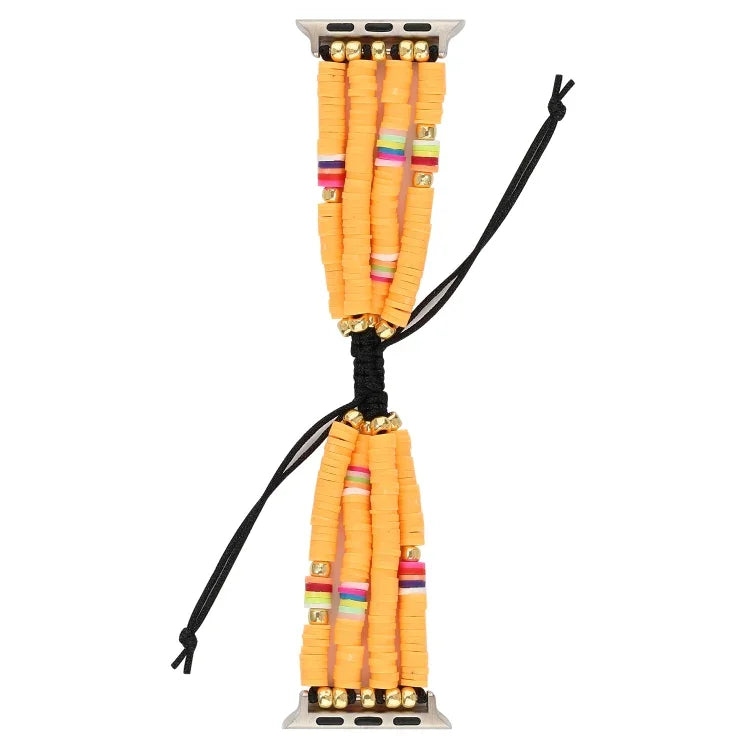 Bohemian Style Soft Ceramic Beaded Strap For Apple Series 6 & SE & 5 & 4 44mm / 3 & 2 & 1 42mm, For Apple Series 7 45mm / 6 & SE & 5 & 4 44mm / 3 & 2 & 1 42mm