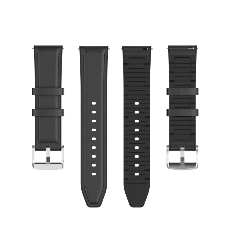 22mm Silicone Leather Replacement Strap Watchband for Huawei Watch GT 2 Pro, For Huawei Watch GT 2 Pro