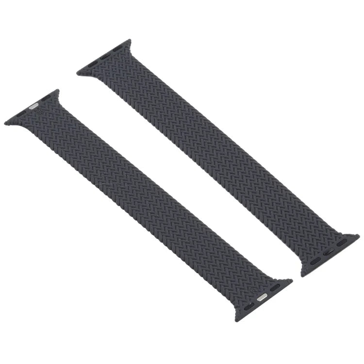 Single-turn Woven Pattern Silicone Watchband For Apple Watch Series 6 & SE & 5 & 4 44mm / 3 & 2 & 1 42mm, S, M, L