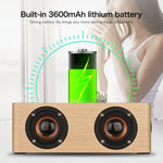 Q5 Wooden Bluetooth Speaker, Support TF Card & 3.5mm AUX, Q5