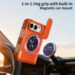 Lens Sliding Window Multifunctional Magnetic Shockproof Phone Case, For iPhone Duo
