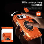 Lens Sliding Window Multifunctional Magnetic Shockproof Phone Case, For iPhone Duo