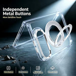 Rotating Holder Magnetic Transparent Phone Case, For iPhone Duo