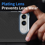 Electroplated Carbon Fiber Pattern Folding Phone Case with Hinge, For iPhone Duo
